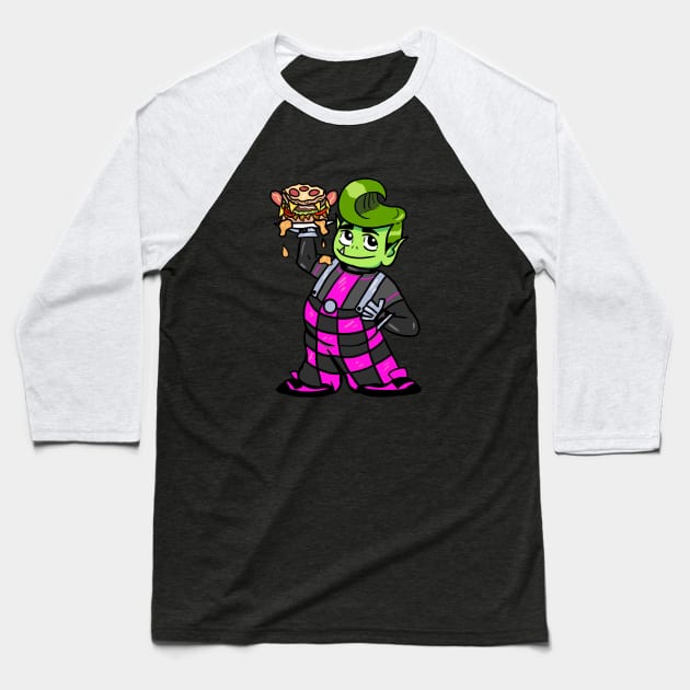 Bob's Beast Boy Baseball T-Shirt by MonicaLaraArt